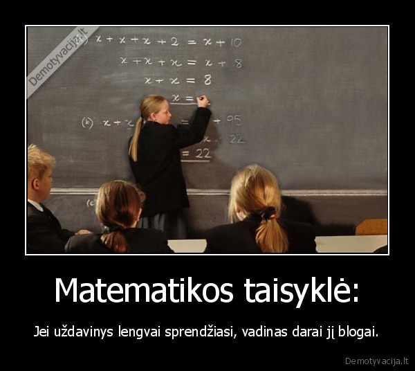 Matematikos taisyklė: