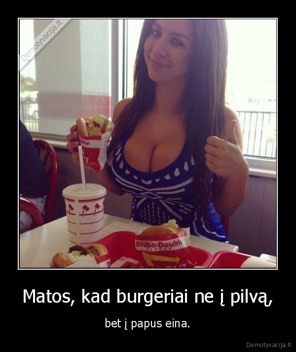 mergina,papai,burgeris