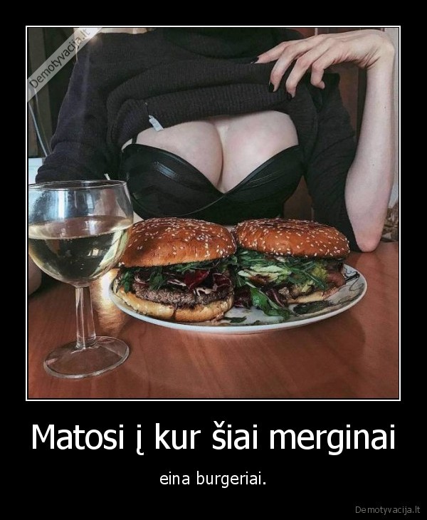 burgeriai,mergina,papai