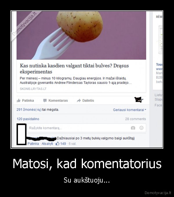 komentaras,studijos,bulviu, valgymas