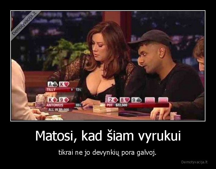 pokeris,mergina,papai