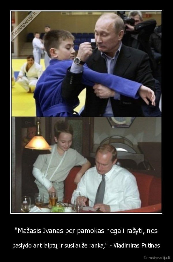 putinas, sulauzo, ranka,vaikas,atleidimo, rastelis
