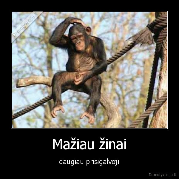 zinoti,mazai,prisigalvoti