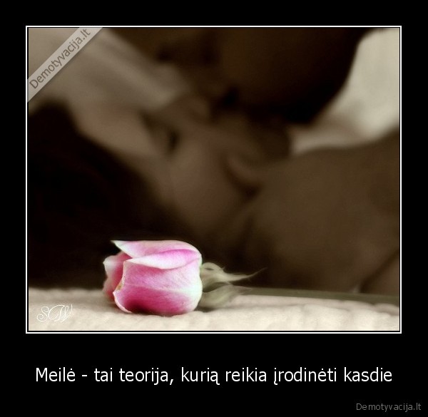 Meilė - tai teorija, kurią reikia įrodinėti kasdie