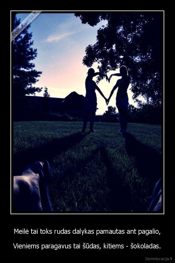 Meilė tai toks rudas dalykas pamautas ant pagalio,