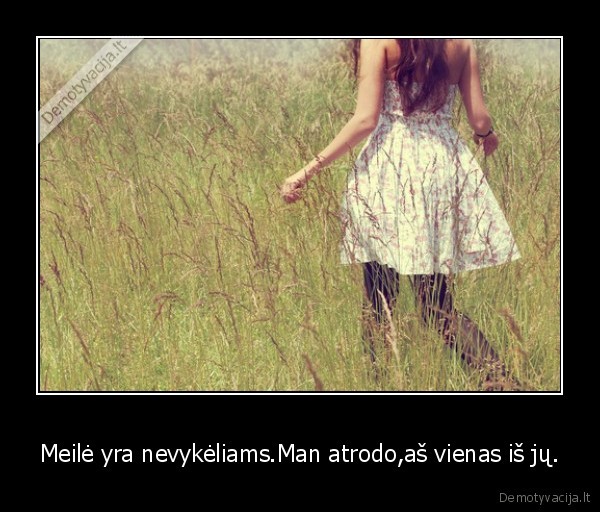 Meilė yra nevykėliams.Man atrodo,aš vienas iš jų.