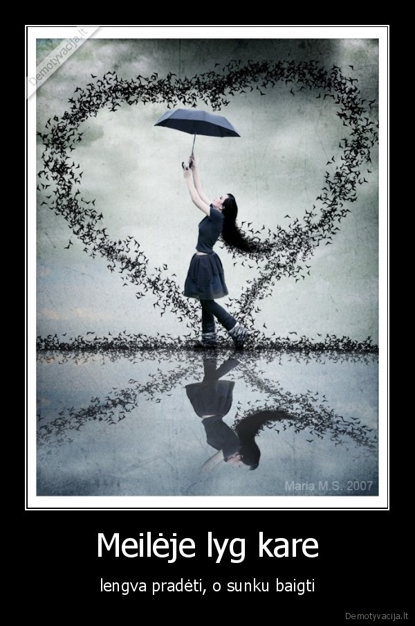 meile,karas,nepriciom