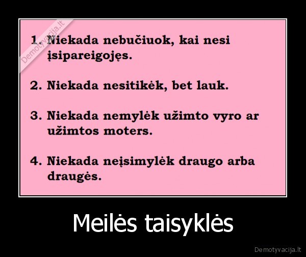 Meilės taisyklės