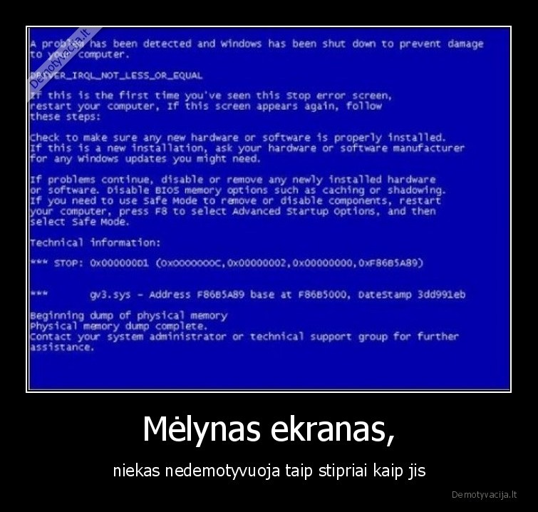 melynas,ekranas,blue, screen,demotyvuoja