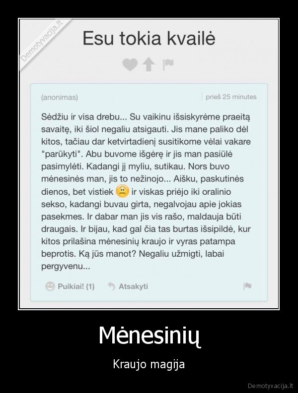 menesines,kraujas,vinted, forumas