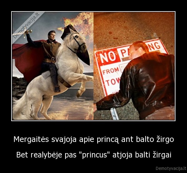 Mergaitės svajoja apie princą ant balto žirgo