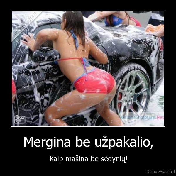 Mergina be užpakalio,