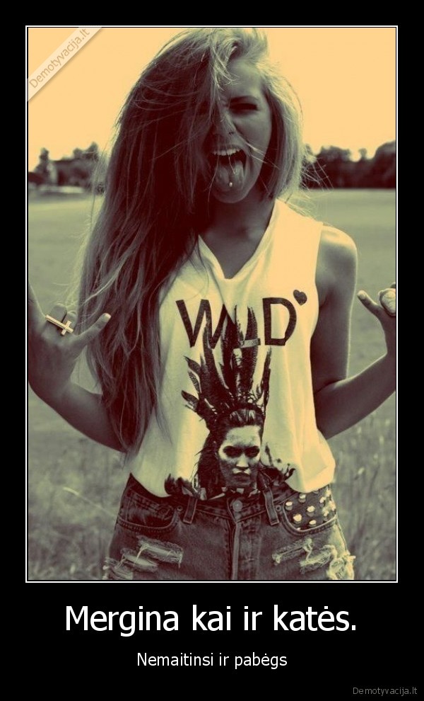 Mergina kai ir katės.