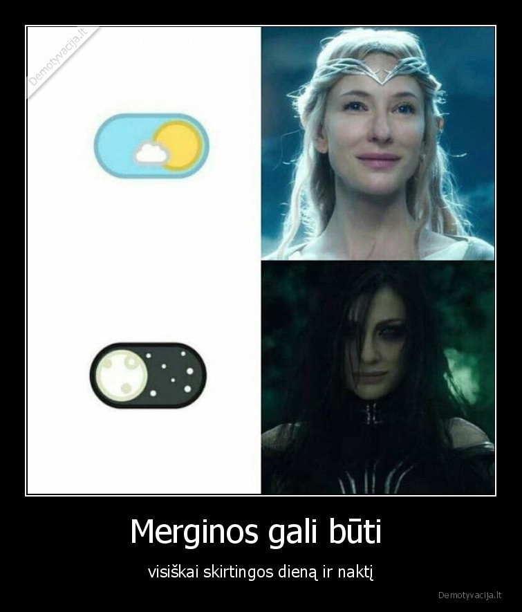 merginos,diena,naktis