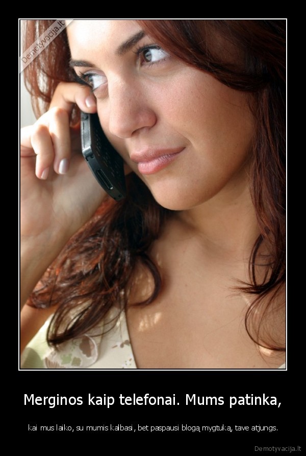 mergina,telefonas,mygtukas