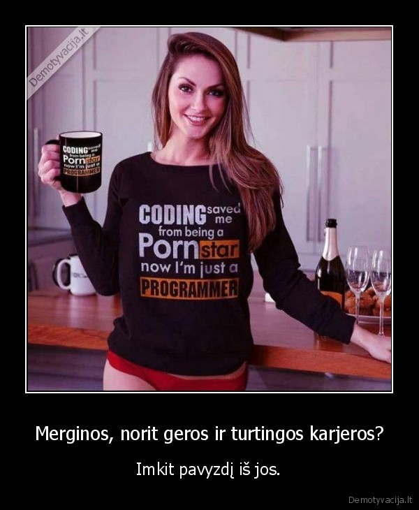 mergina,porn,programavimas,karjera