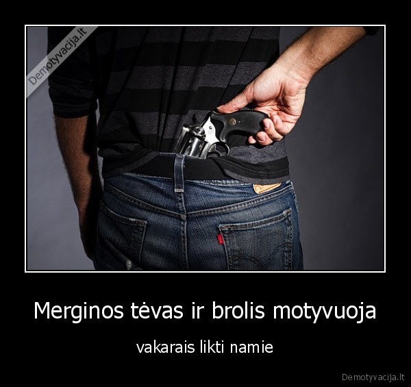 mergina, tevas, brolis