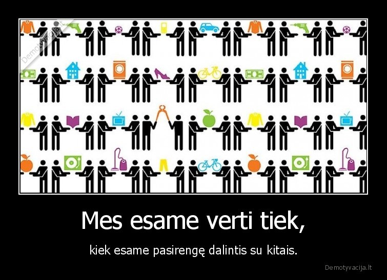 verti,pasirenge,dalintis,su, kitais