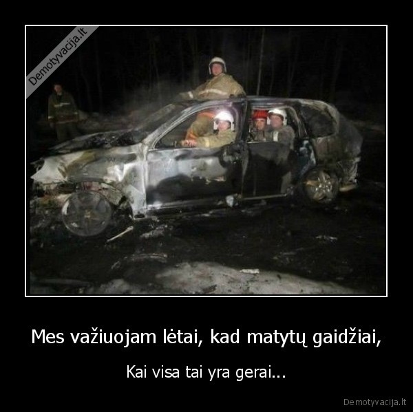 Mes važiuojam lėtai, kad matytų gaidžiai,