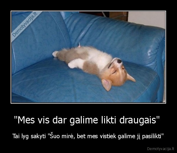&quot;Mes vis dar galime likti draugais&quot; 