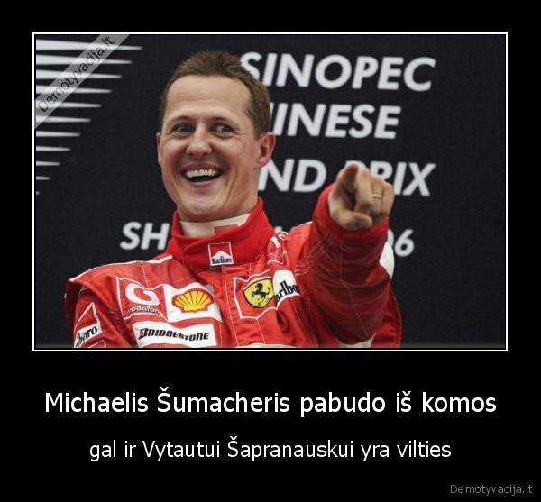 Michaelis Šumacheris pabudo iš komos
