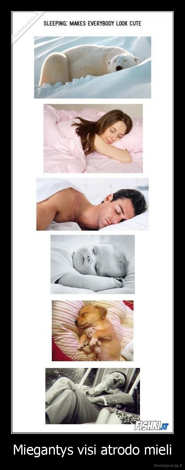 Miegantys visi atrodo mieli