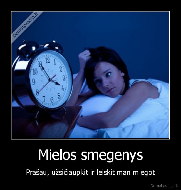 naktis, nemiga, smegenys, burba