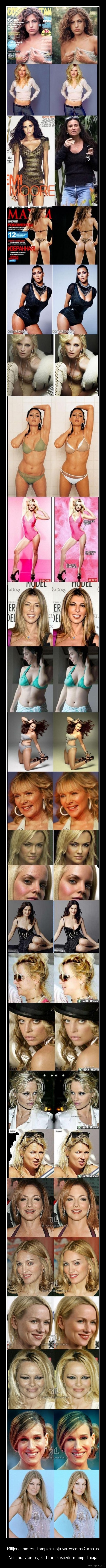 Milijonai moterų kompleksuoja vartydamos žurnalus