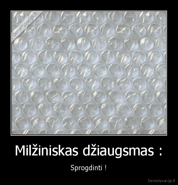 Milžiniskas džiaugsmas :