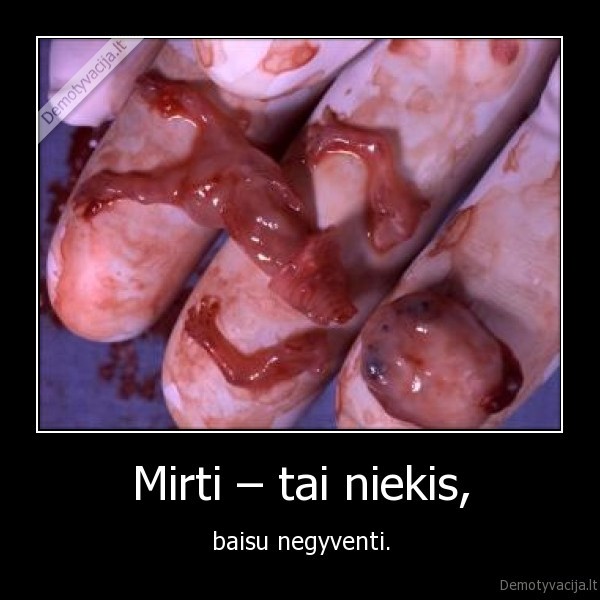 Mirti – tai niekis,