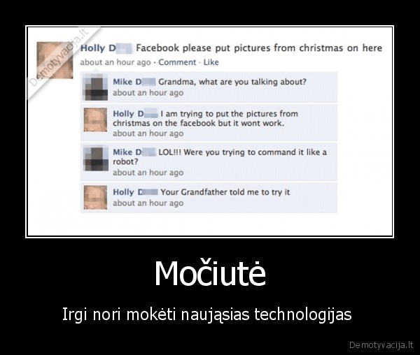 mociute, facebook, internetas