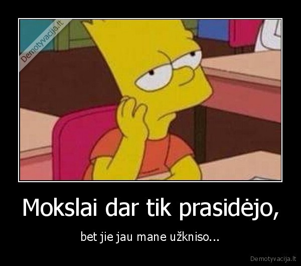 Mokslai dar tik prasidėjo,