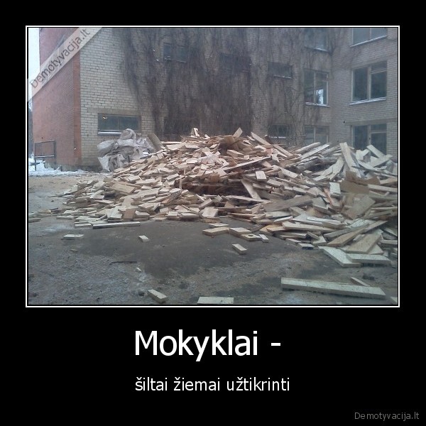 mokykla,ziema,malkos