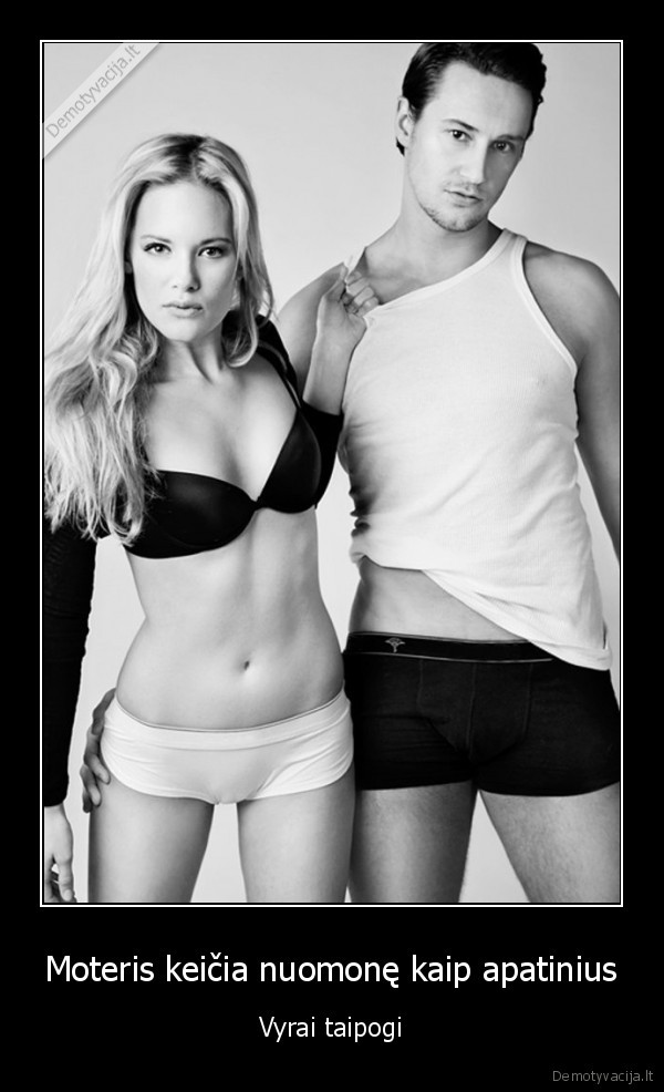 Moteris keičia nuomonę kaip apatinius