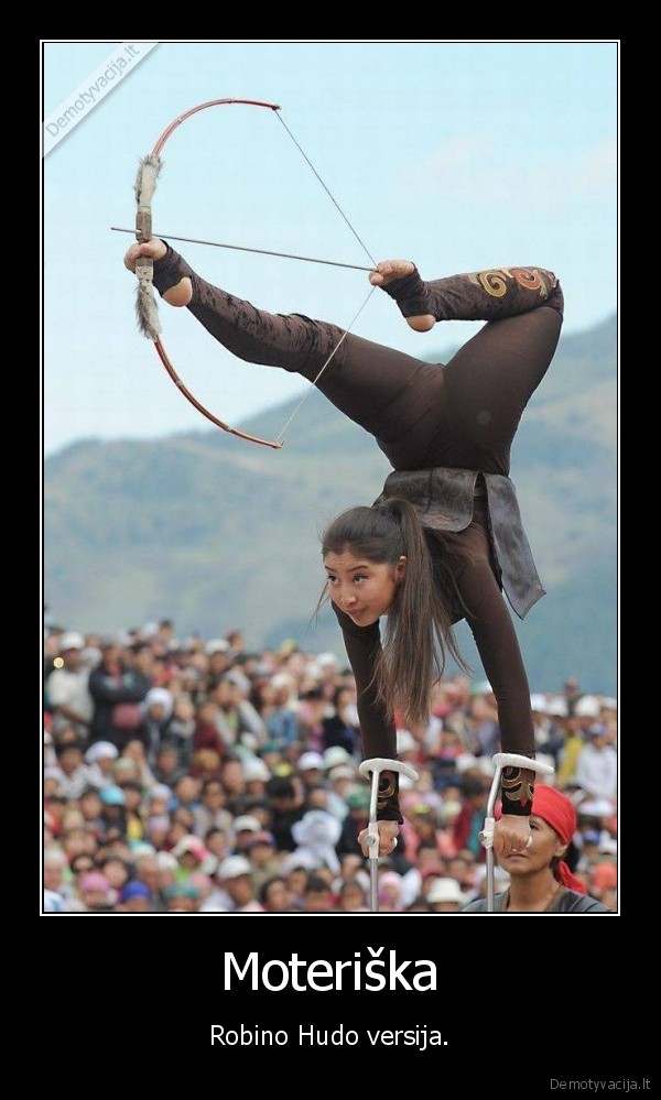 robinuas, hudas,strele,lankas,mergina