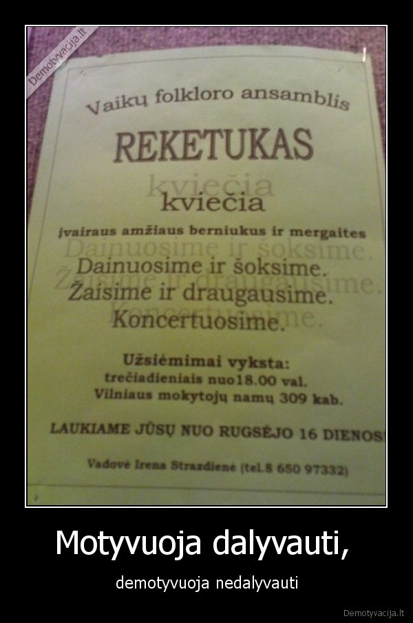 Motyvuoja dalyvauti, 