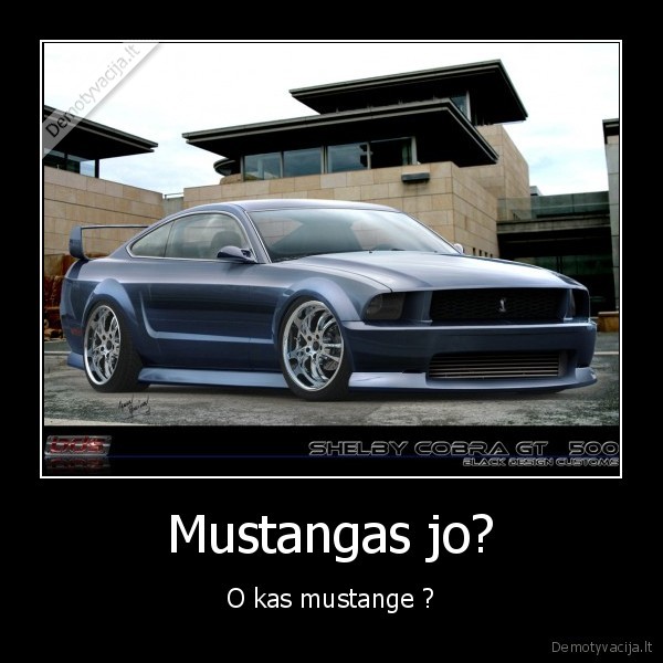 Mustangas jo?