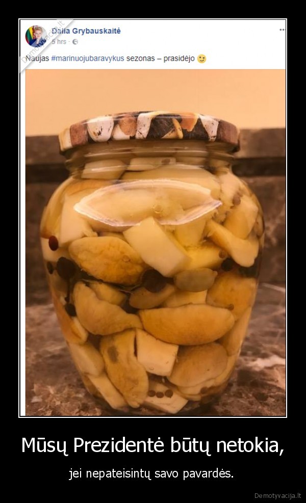 grybauskaite,grybai,marinavimas