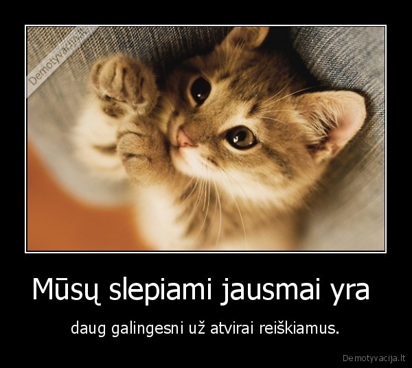 Mūsų slepiami jausmai yra 