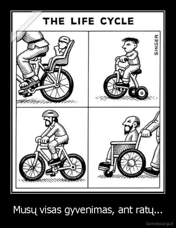Musų visas gyvenimas, ant ratų...