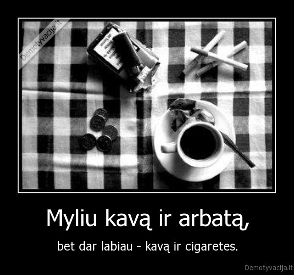 cigaretes,kava,pusryciai