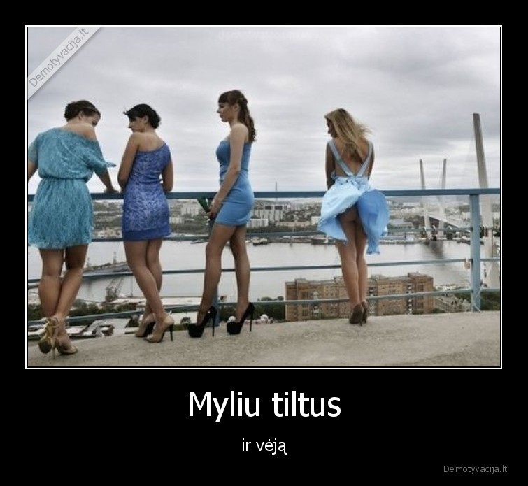 vejas,tiltas,merginos