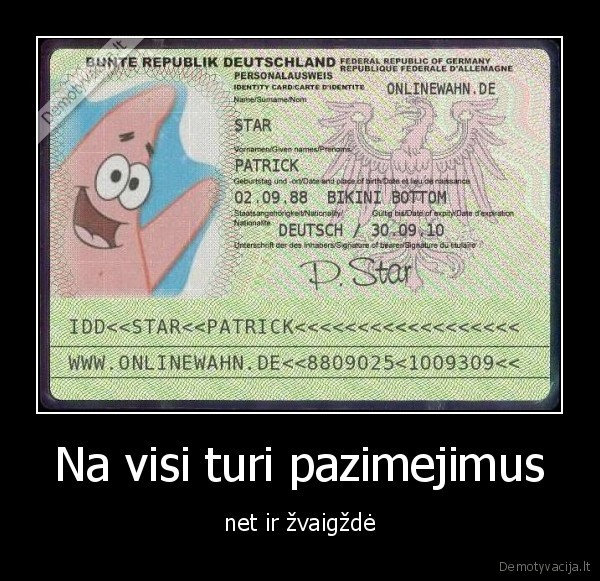 Na visi turi pazimejimus