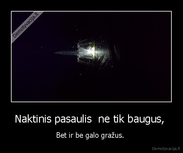 Naktinis pasaulis  ne tik baugus, 