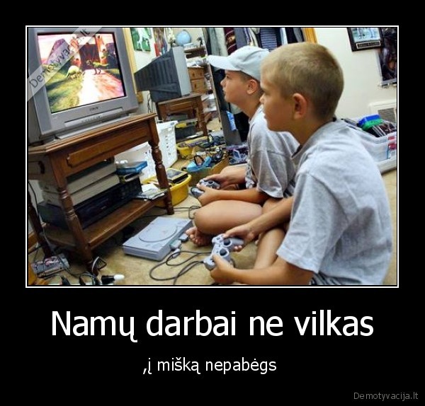 Namų darbai ne vilkas