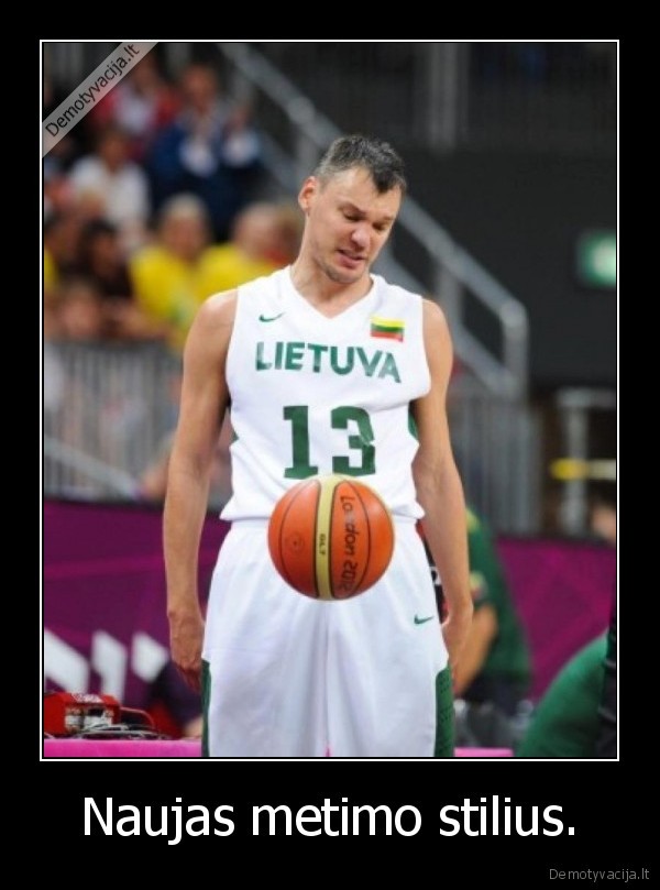 Naujas metimo stilius.