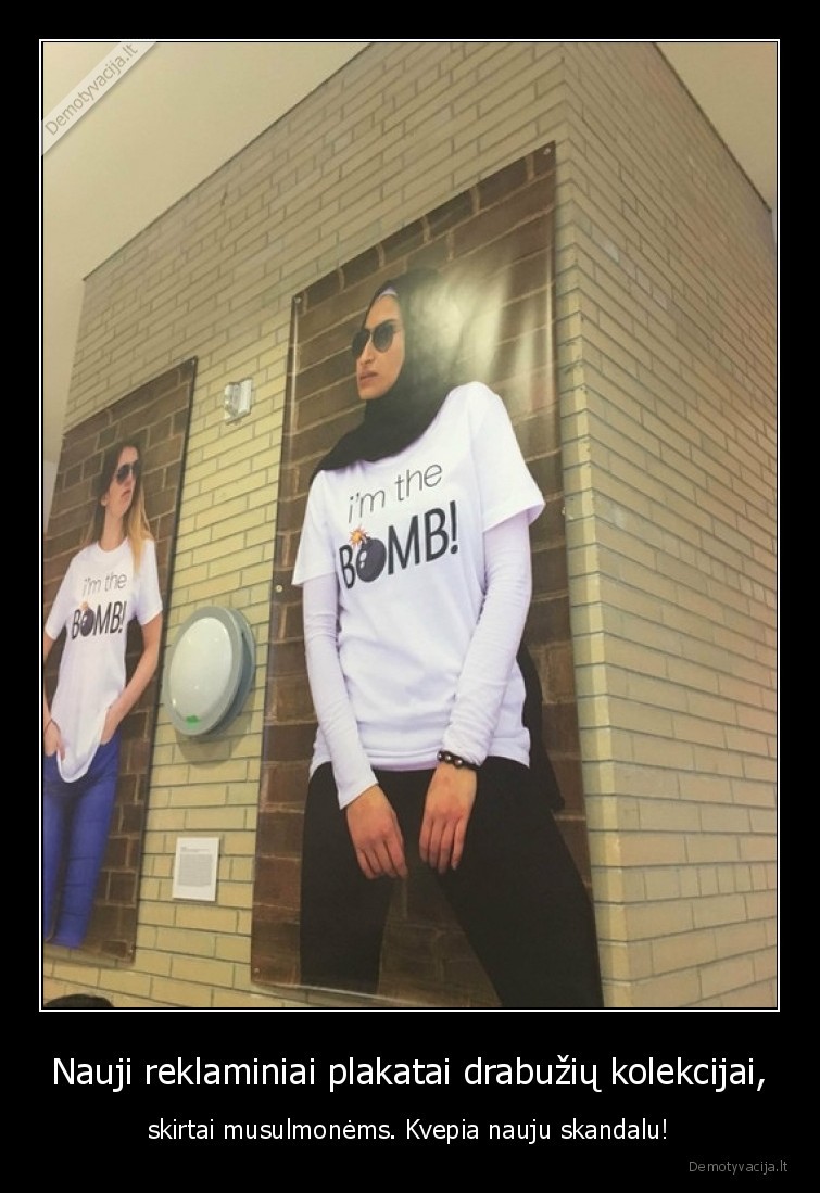 musulmones,drabuziai,skandalas,reklama