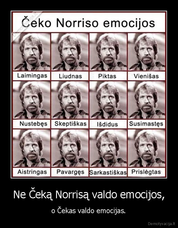 Ne Čeką Norrisą valdo emocijos,