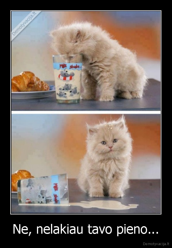 Ne, nelakiau tavo pieno...