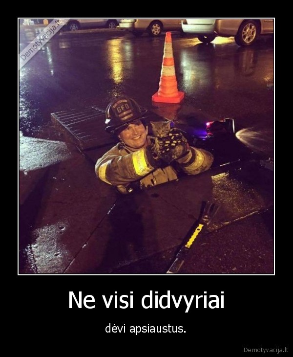 didvyriai,gaisrininkas,apsiaustas,kaciukas